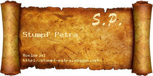 Stumpf Petra névjegykártya