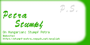 petra stumpf business card
